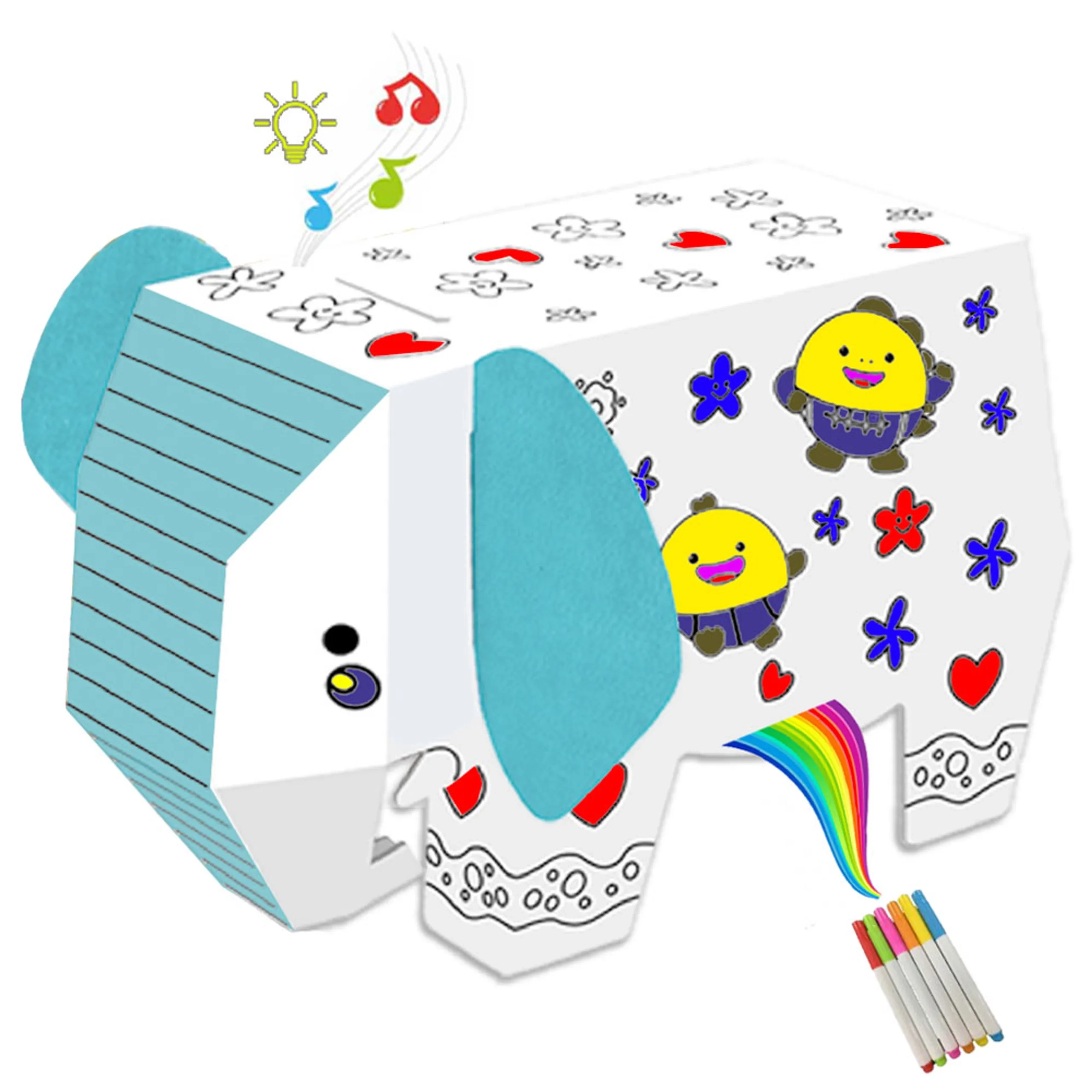 SAMBOX Doodle Coloring Elephant - 3+ years
