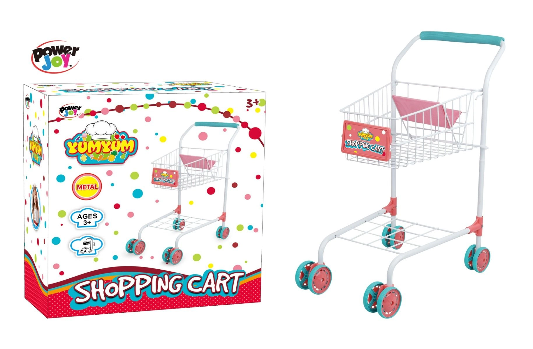 Yumyum Metal Shopping Cart - Multi Colour 3+