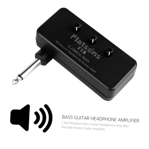 Mini Portable Headphone Guitar Amplifier - Black 2 AAA