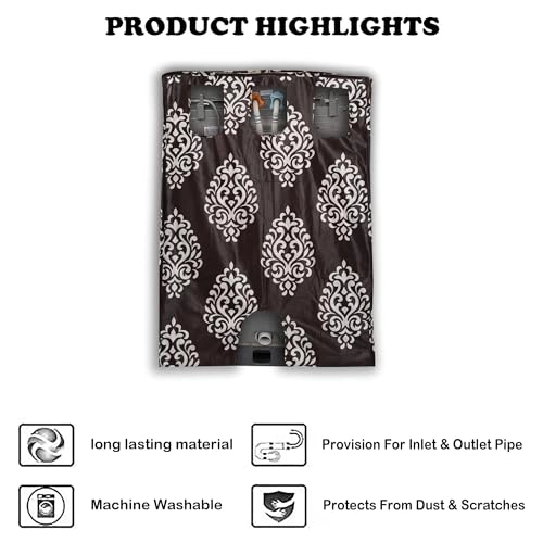 Top Load Fully Automatic Washing Machine Cover - Maroon For 6 kg, 6.5 kg, 7 kg, 7.5 kg