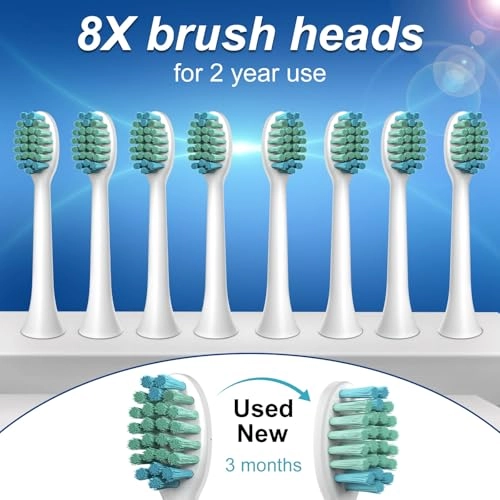 Sonic Electric Toothbrush - 6 Modes 8 Brush Heads