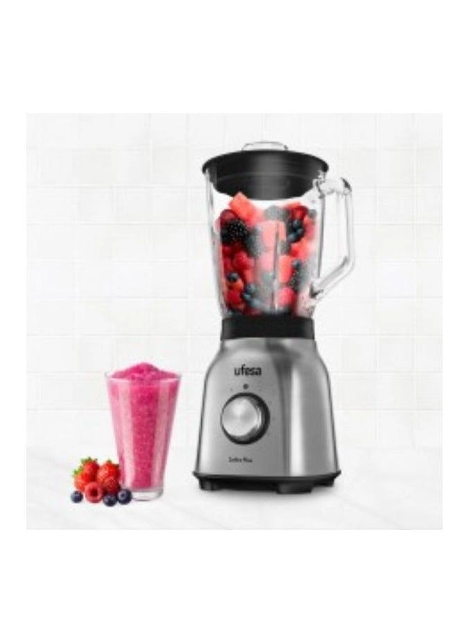 Bs4860 Zafiro Plus - Glass jug, 4 speeds + pulse, 6 stainless steel blades, security block system
