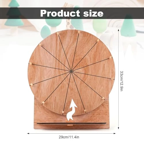 Prize Wheel - 11.4 Inch Wooden 12 Slots