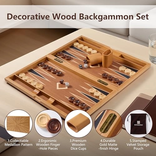 Backgammon - Wooden Folding