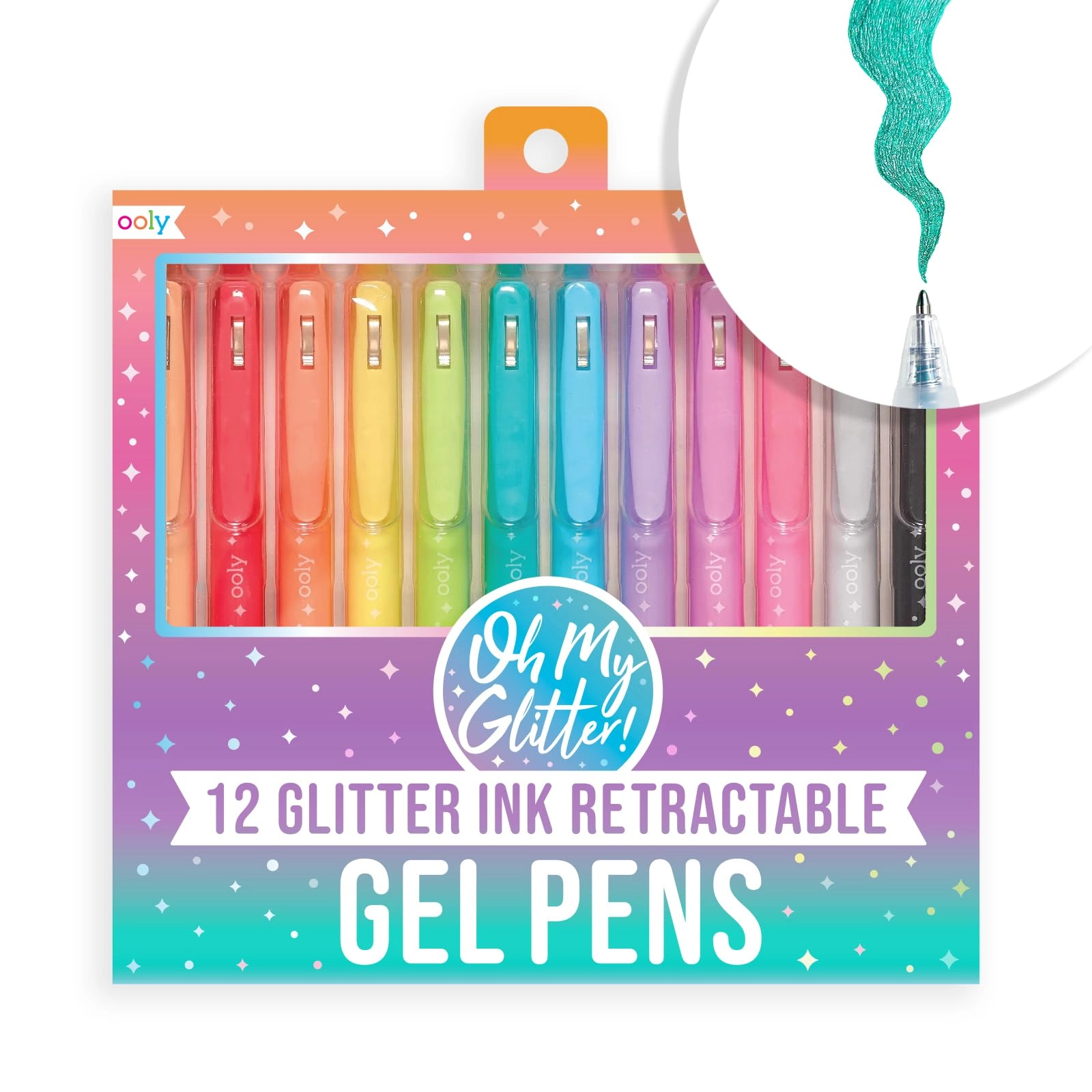 OOLY Oh My Glitter Gel Pens - 12.0 Count 0.9 Millimeters