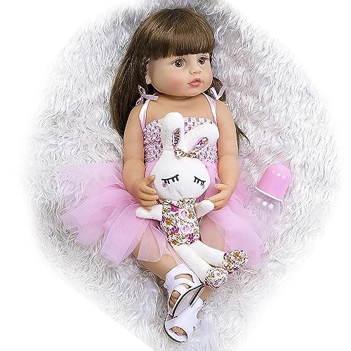 Reborn Baby Doll - 22 Inch 55 Cm Silicone Girl Ages 3+