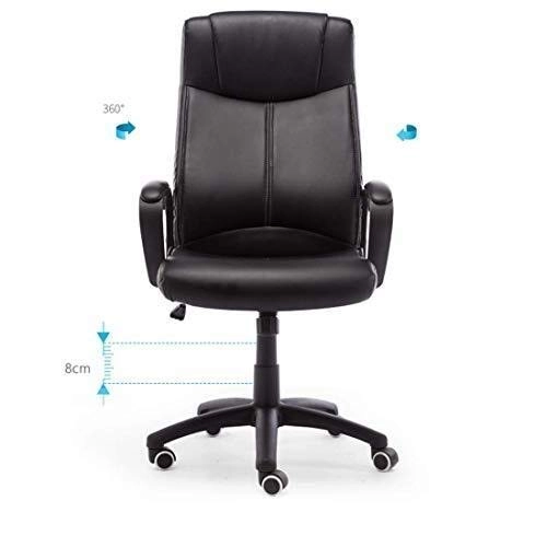 Desk Chair - PU Leather Brown High Back