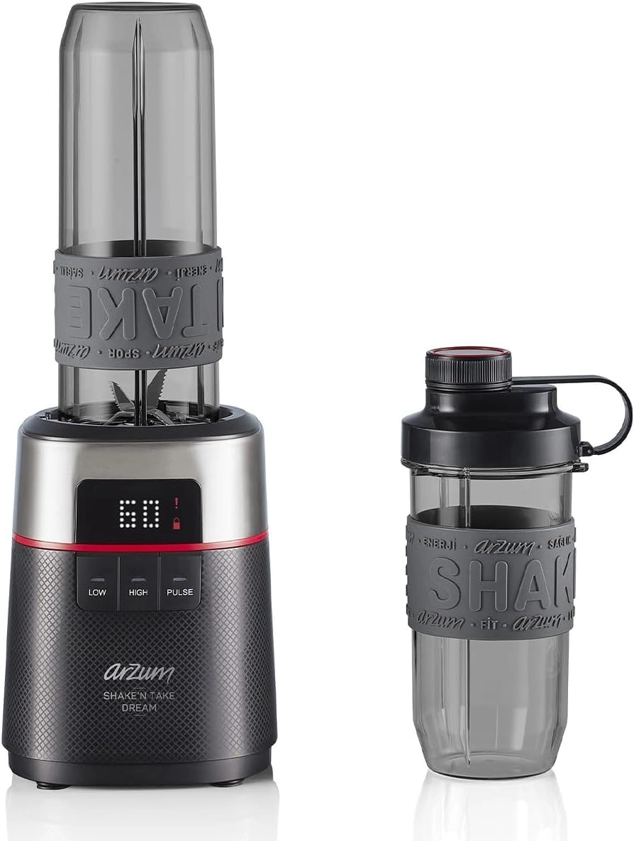 Arzum Shake N Take Dream - BPA-Free Bottles Stainless Steel Blades 2 Speeds