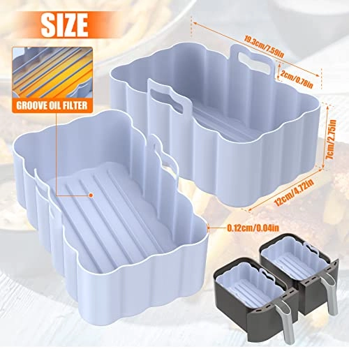 Air Fryer Silicone Pot - silicone 2 Pcs