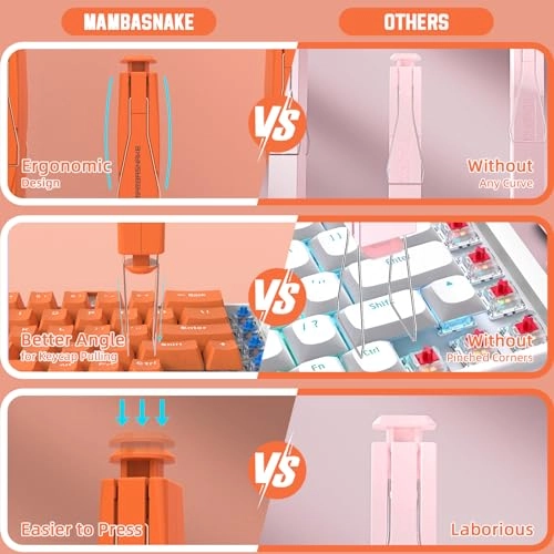 2-in-1 Keycap Switch Puller - 304 Stainless Steel Blue