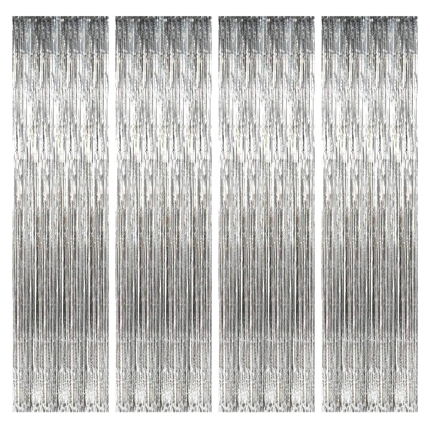 Party Propz Foil Curtain - 4PCs birthday