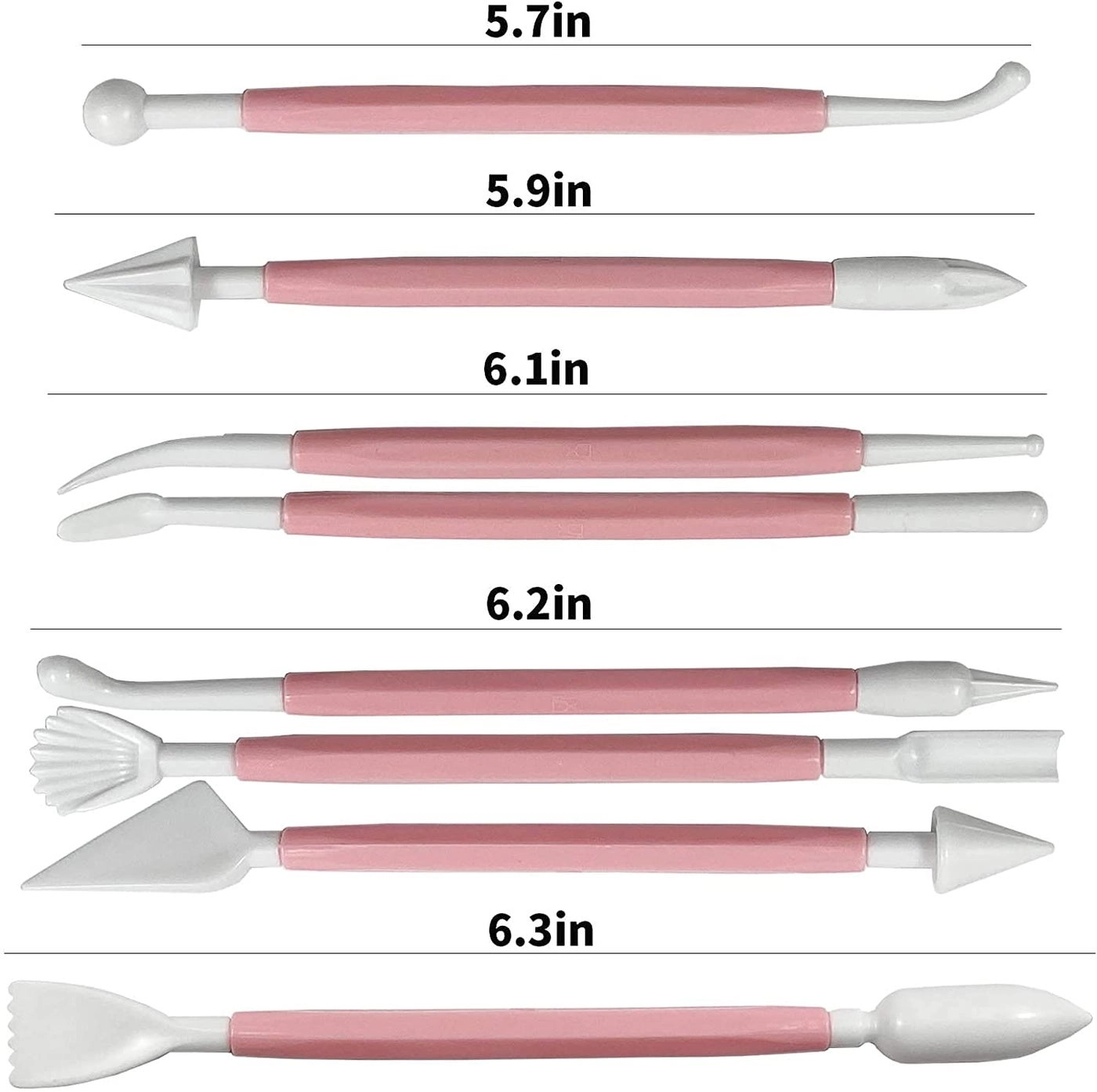 Plastic Carving Double Heads - PP 8 pieces