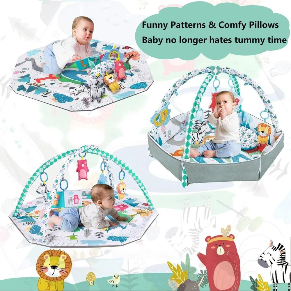 Oval Jungle Friends Playmat - 0 month