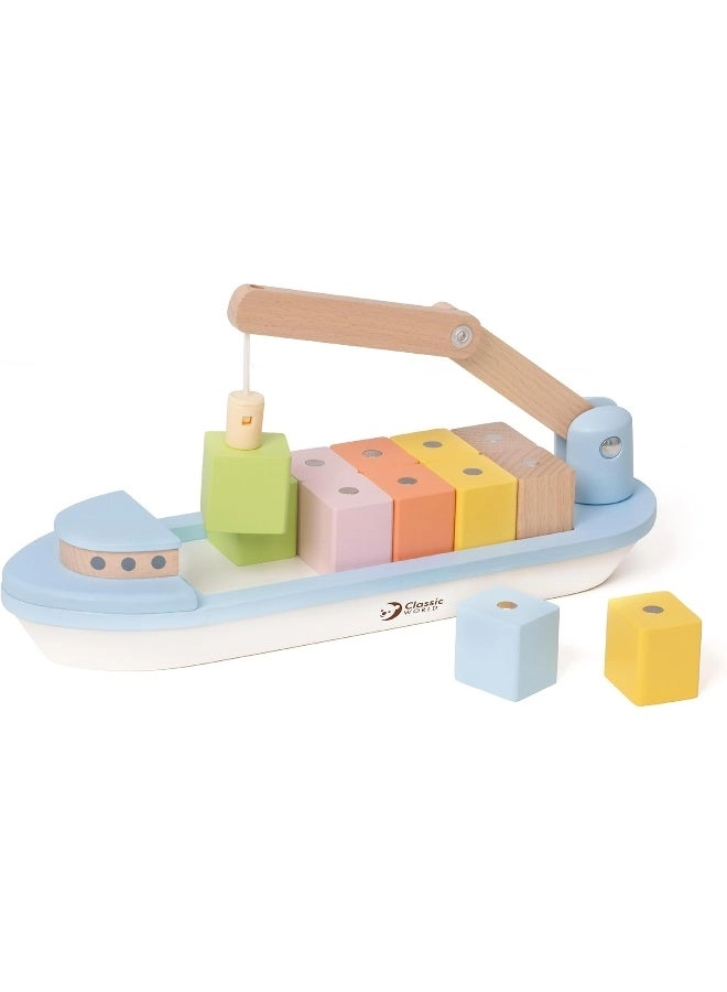 Magnetic Game Cargo Ship - 24 months - 5 years 13 pieces