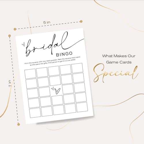 Bridal Shower Bingo - 25 pieces Unisex-Adults