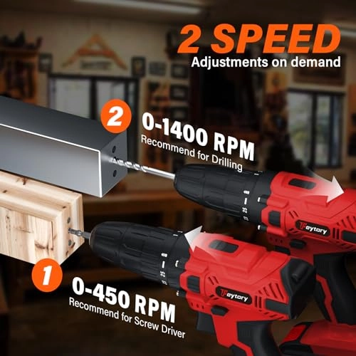 21V Cordless Power Drill - 1500mAh