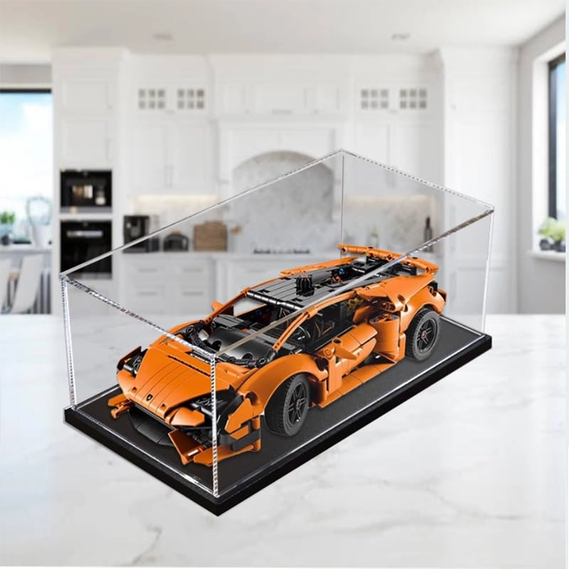 Clear Acrylic Display Case - Fits 42196 35x15x10cm Black Bottom