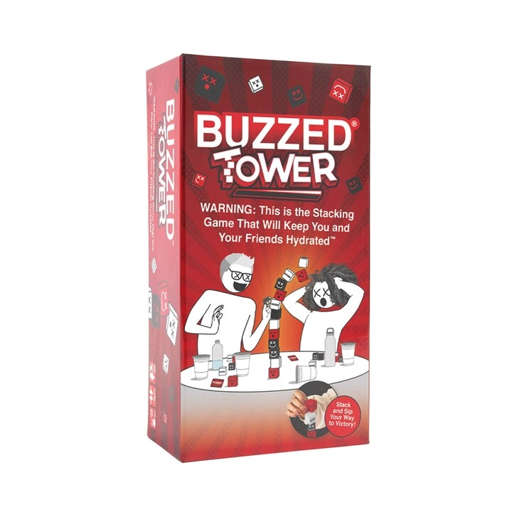 MZA STORES Buzzed Tower - 30 Blocks 180 cards ages 21 and up