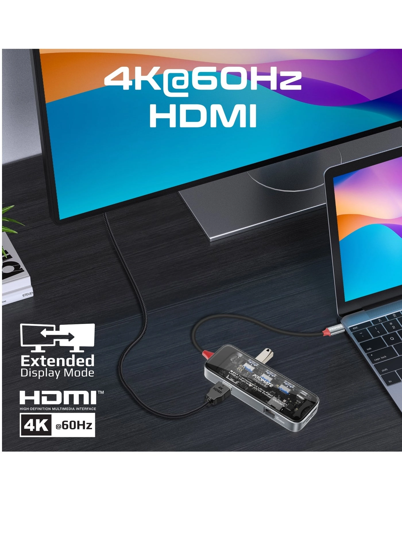 TransHub-Go - 9-in-1 USB Hub 100W USB-C Power Delivery