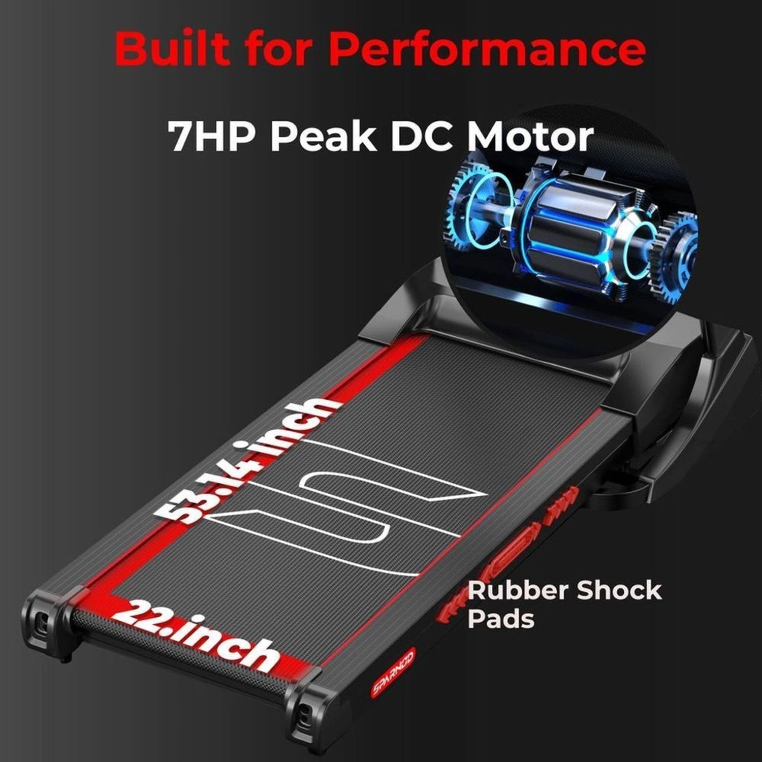 Foldable Treadmill 7hp Dimension2D[width=560.0, height=1350.0]mm