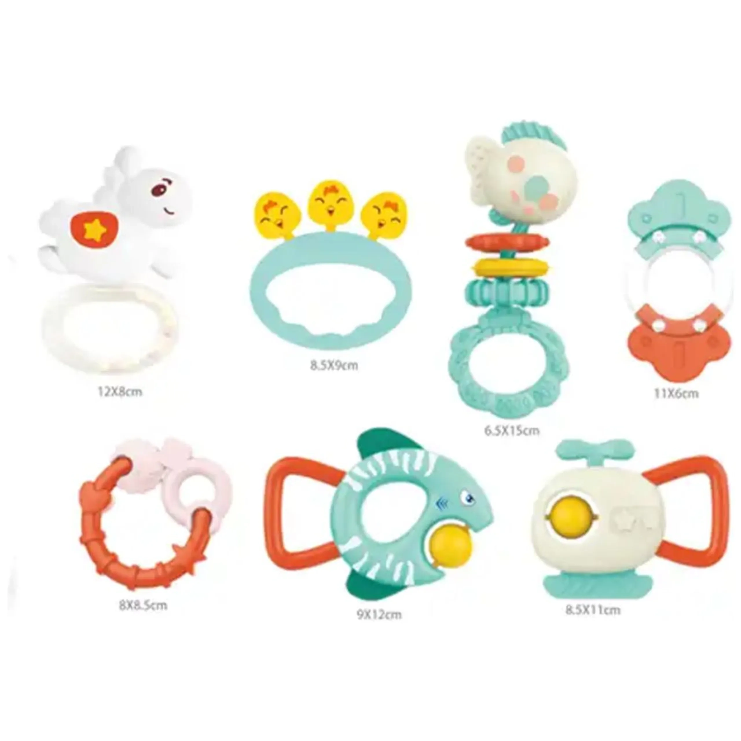 Baby Rattles And Teether Toy Set - 0 month and above BPA-free 7Pcs