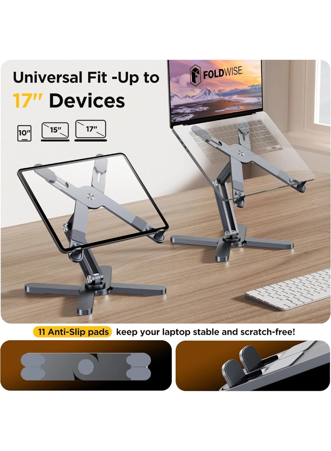 360° Rotating Laptop Stand - up to 16”