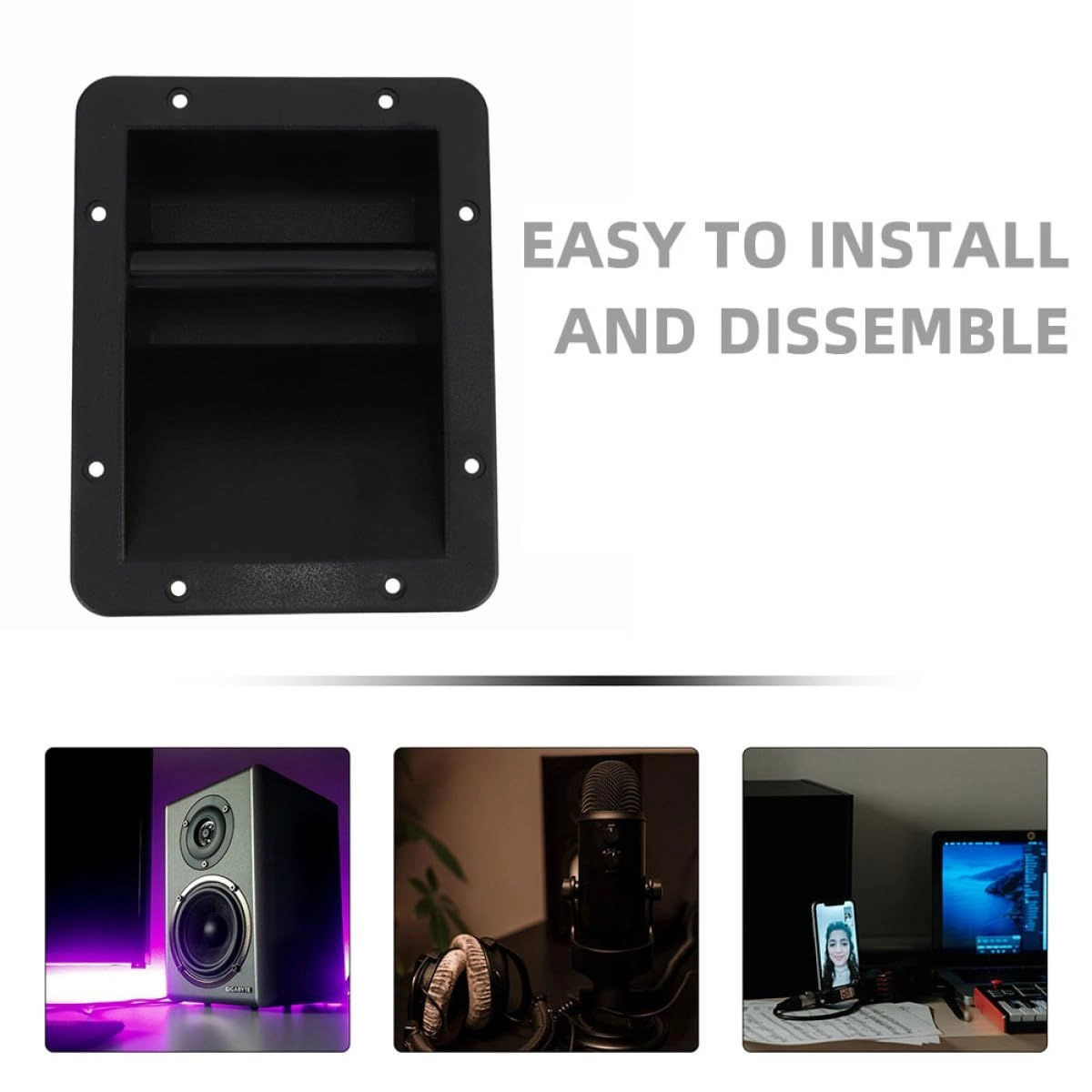 Speaker handle - Black Plastic
