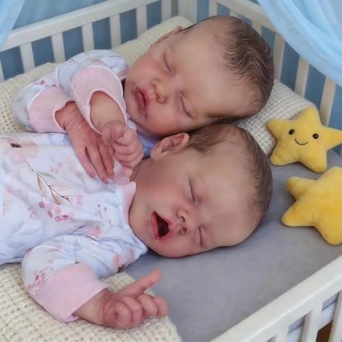 Reborn Baby Doll - 18 inch Silicone Boy and Girl Ages 3+ Bundle