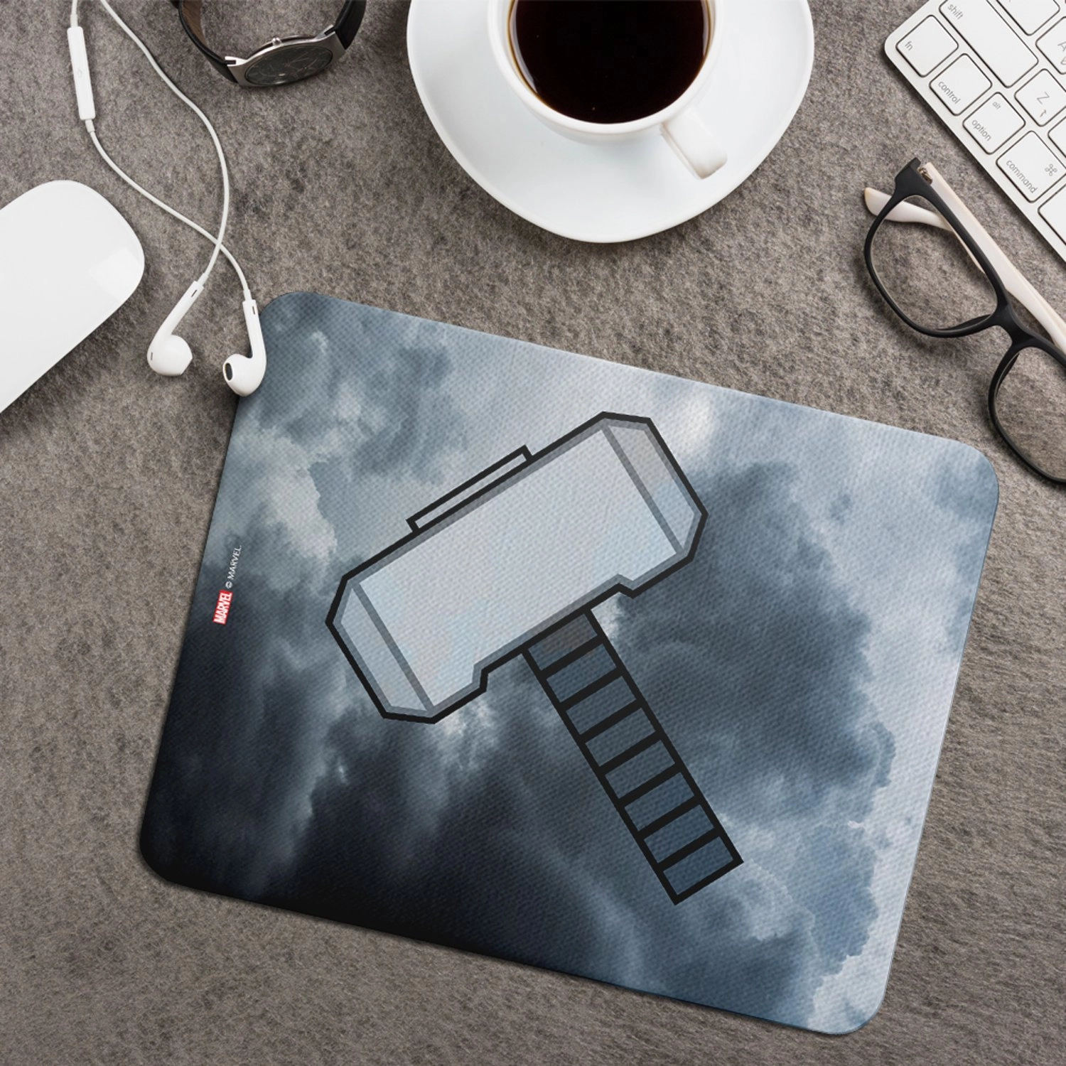 Thor Hammer Quote Neoprene Mouse Pad - 22x18 cm