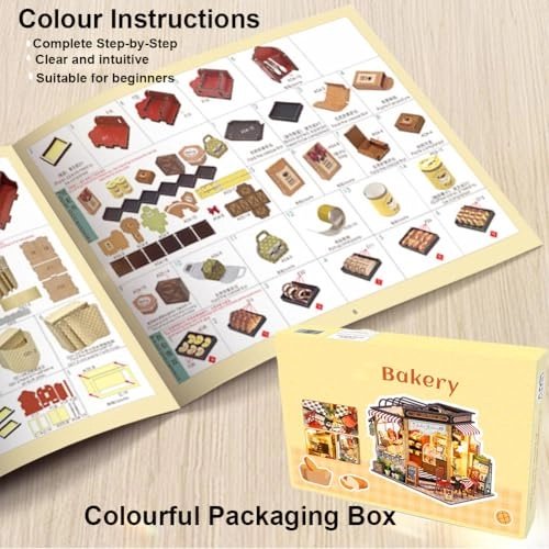 Miniature Wooden Dollhouse Furniture Kit - Creative Room 1:24