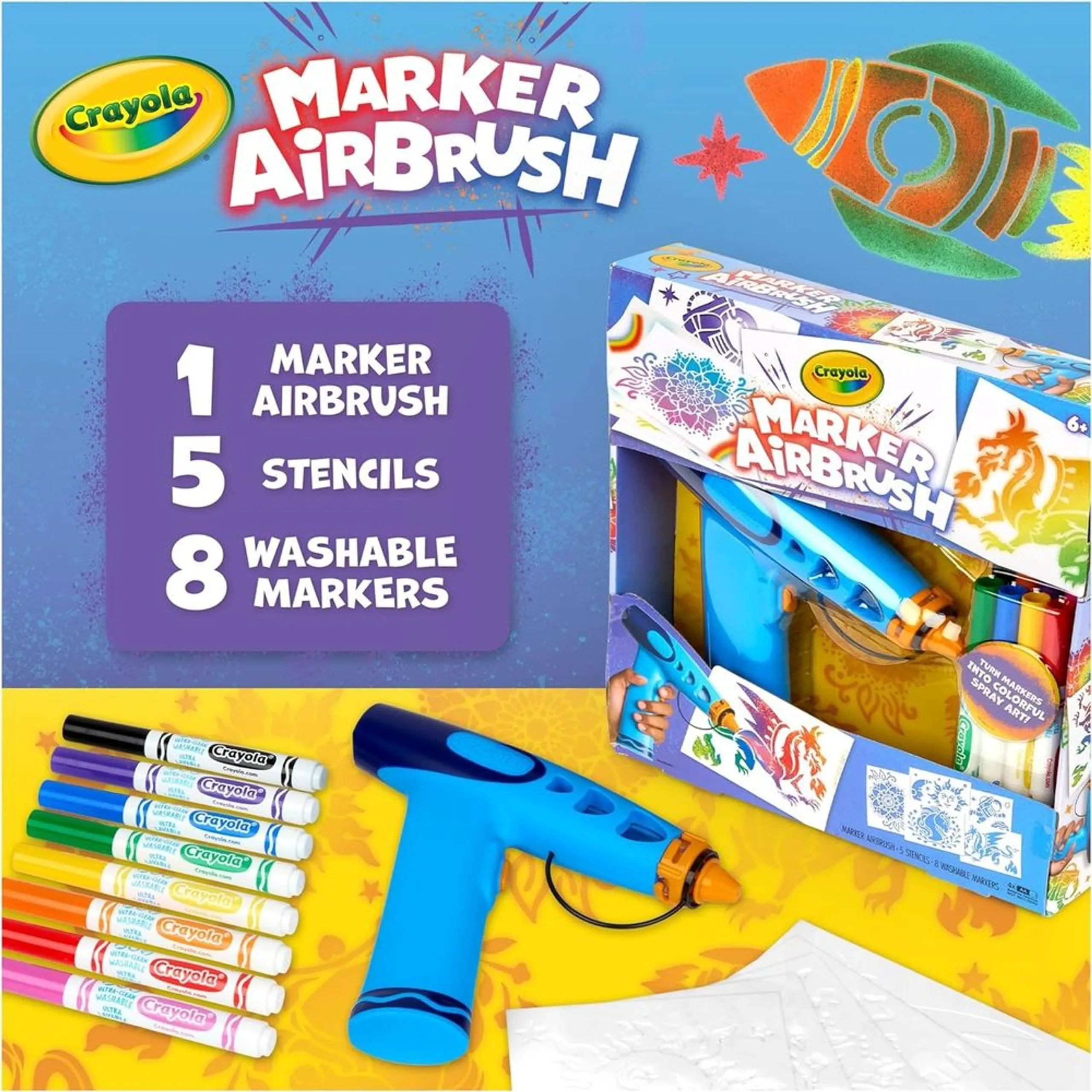 Marker Airbrush Creative Art Kit - Multicolor