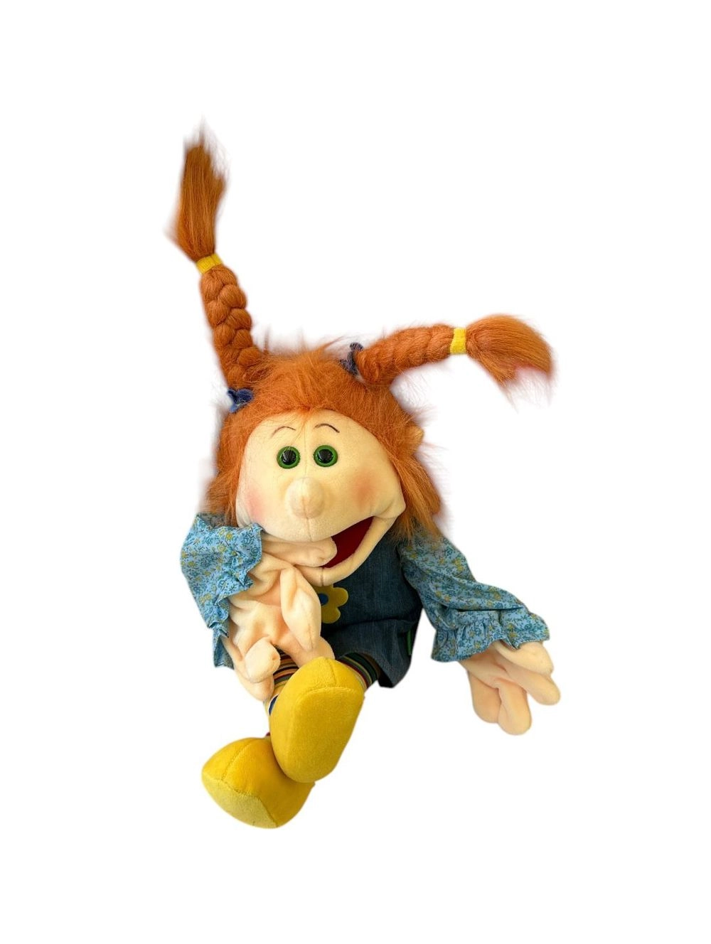 Tanni Living Hand Puppet - 45cm Removable denim dress