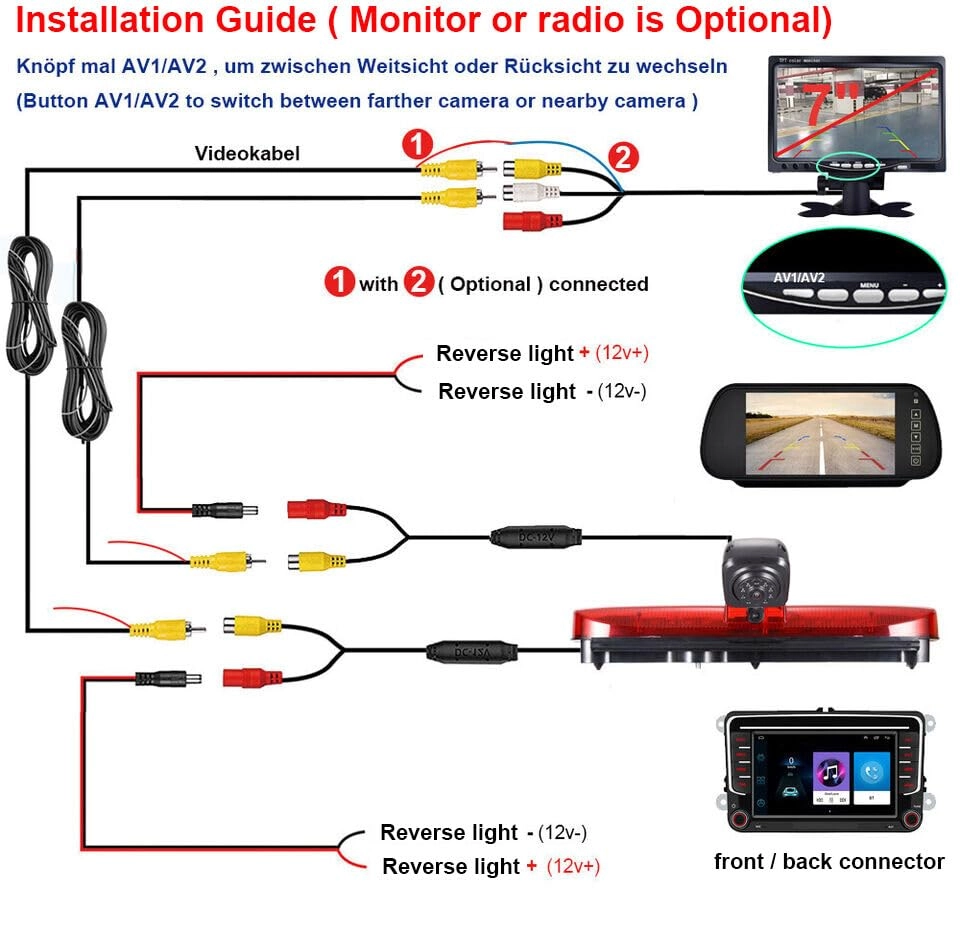 Brake Light Reversing Camera - Night vision 520 TV lines
