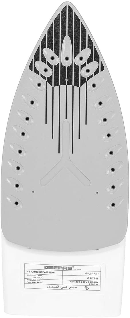 GEEPAS Gsi7788 - Steam Iron White/Black