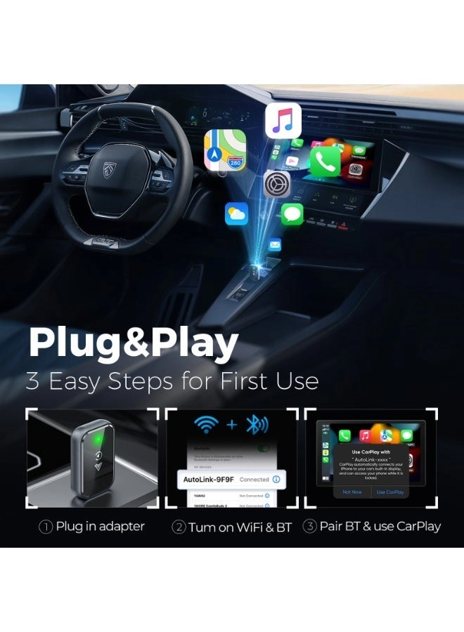 2-in-1 Wireless CarPlay and Android Auto Adapter