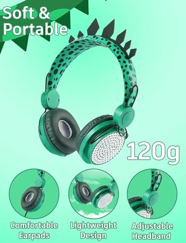 Dinosaur Kids Headphones Wired Headphone