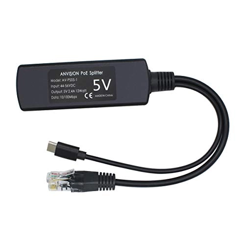 PoE Splitter - 44-56V 12W IEEE 802.3af 10/100Mbps