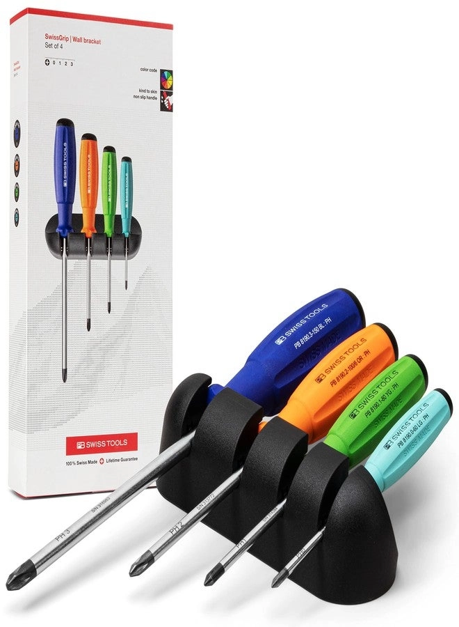 PB Swiss Tools PB 8242.RB Phillips Screwdriver Set (4 Pcs)