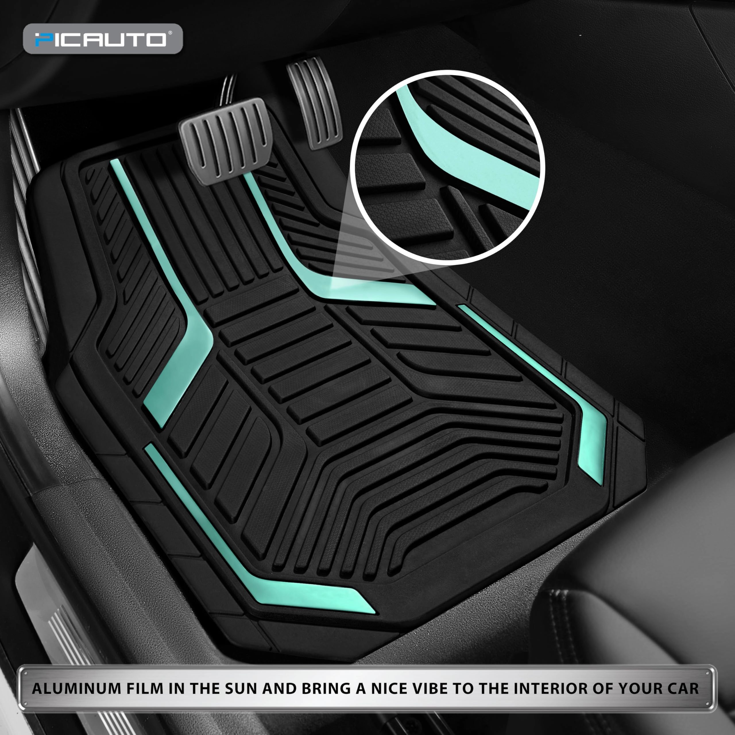 Heavy Duty Rubber Floor Mats - Pink Universal Fit
