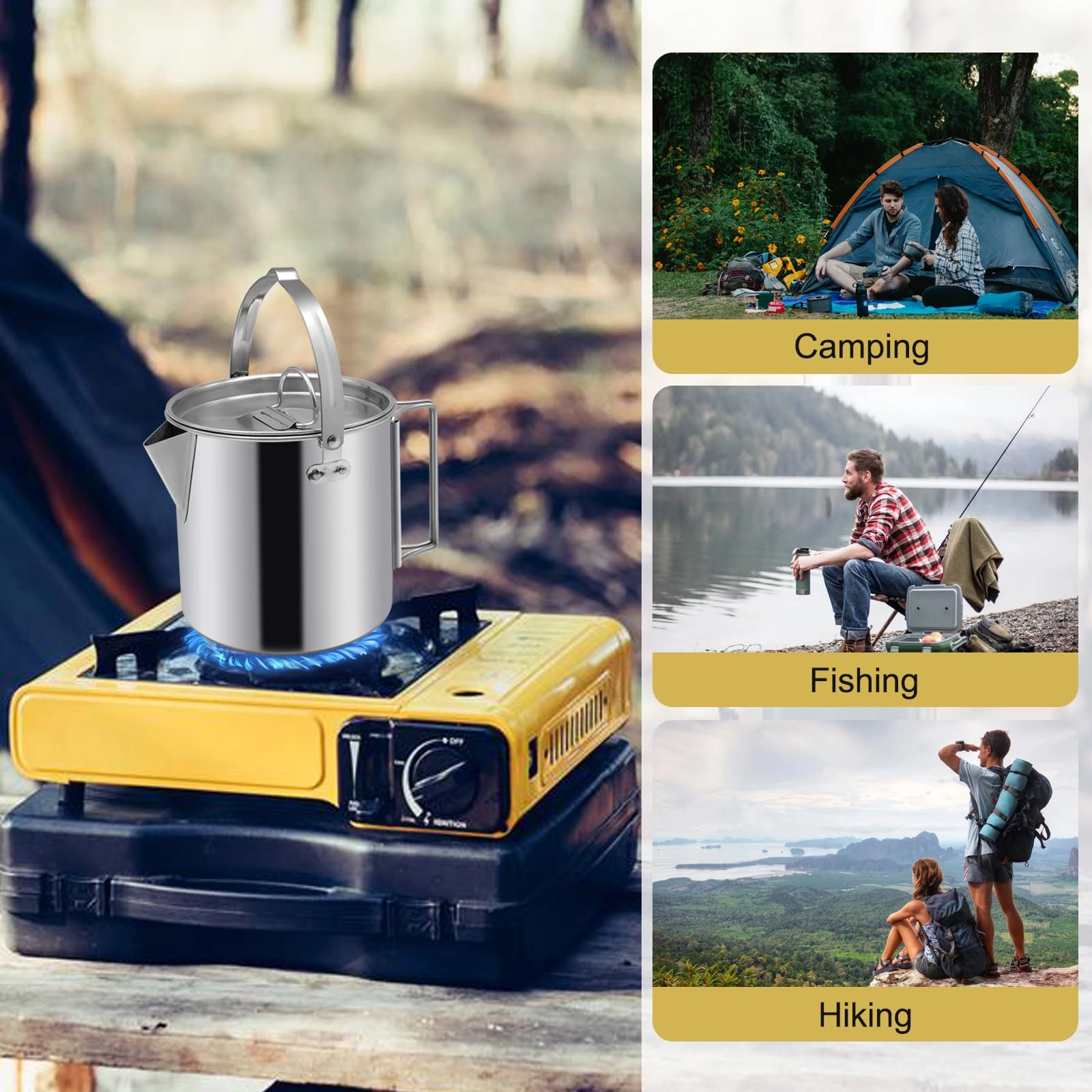 Camping Tea Kettle - 1pc 1.2L
