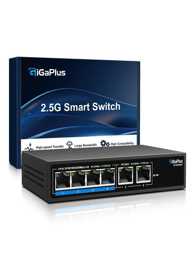6 Port Unmanaged | 4X2.5G+2x10G RJ45 6-ports