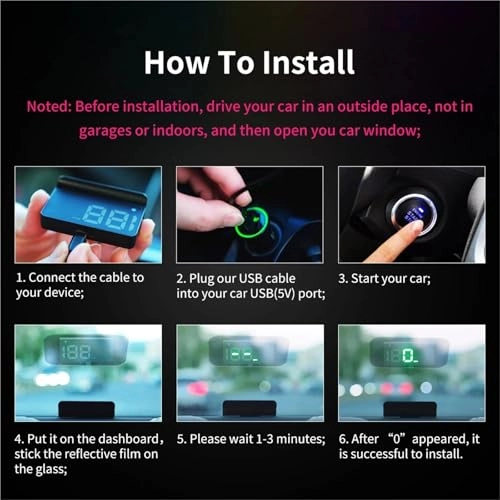 HUD Windshield Speed Projector - GPS HD