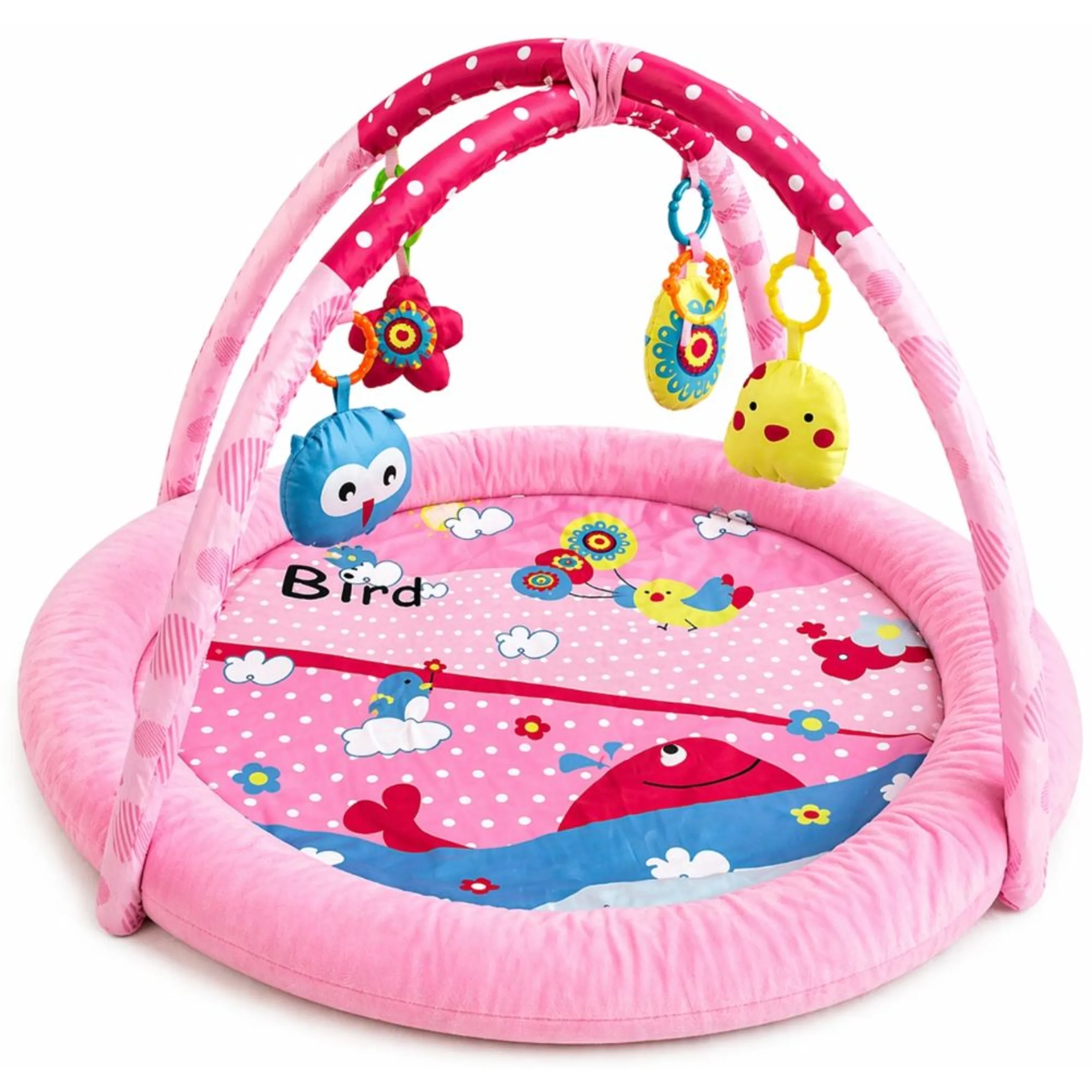 Little Angel Baby Round Comfy Play Mat Activity Gym - car and airplane 0 months
