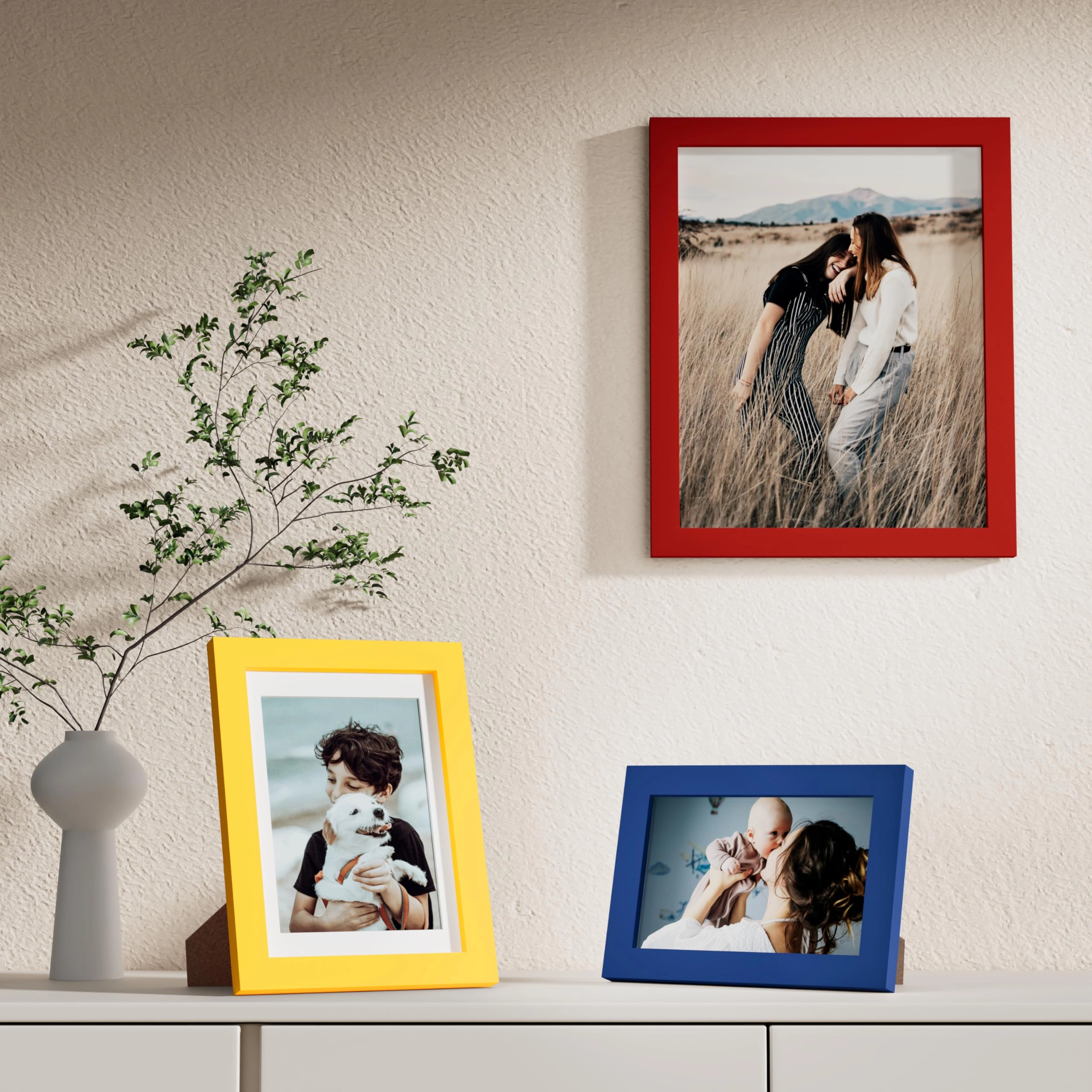 Picture Frames Set - 10 Pack Rustic Grey