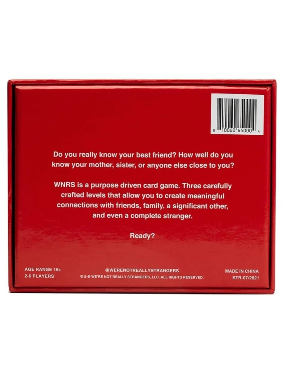 WE'RE NOT REALLY STRANGERS - Card Game