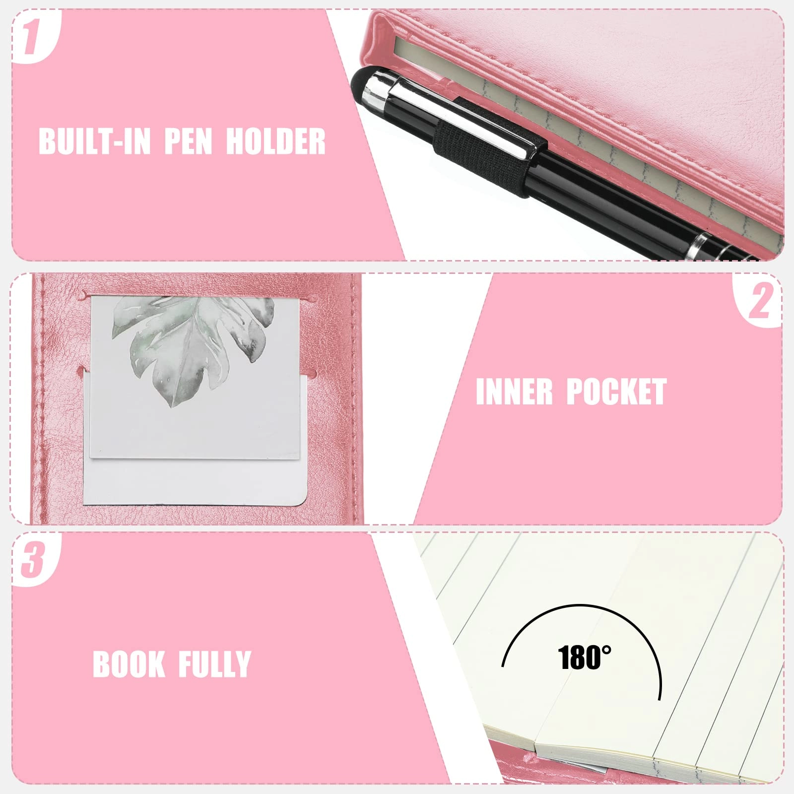 Mini Pocket Notepad Holder - 50 Lined Sheets 10 Pcs