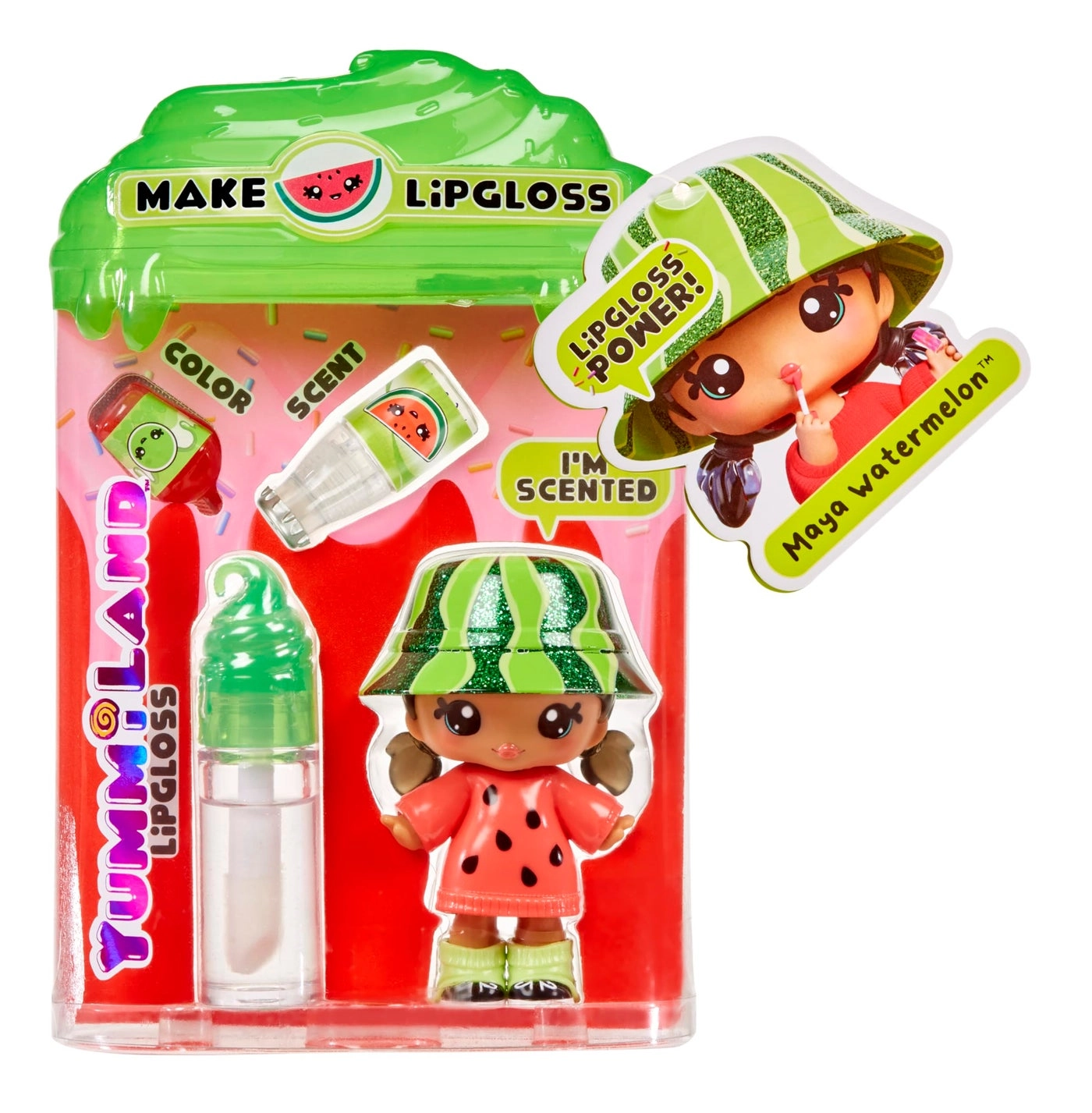 Maya Watermelon Lipgloss Doll - DIY Lip Gloss Kit Scented Ages 4+
