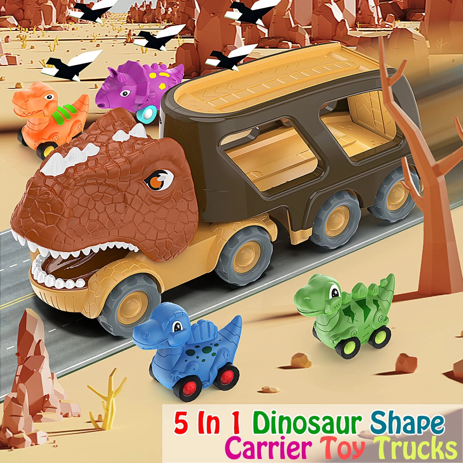 Dinosaur Car Set - 4 Pack Dinosaur