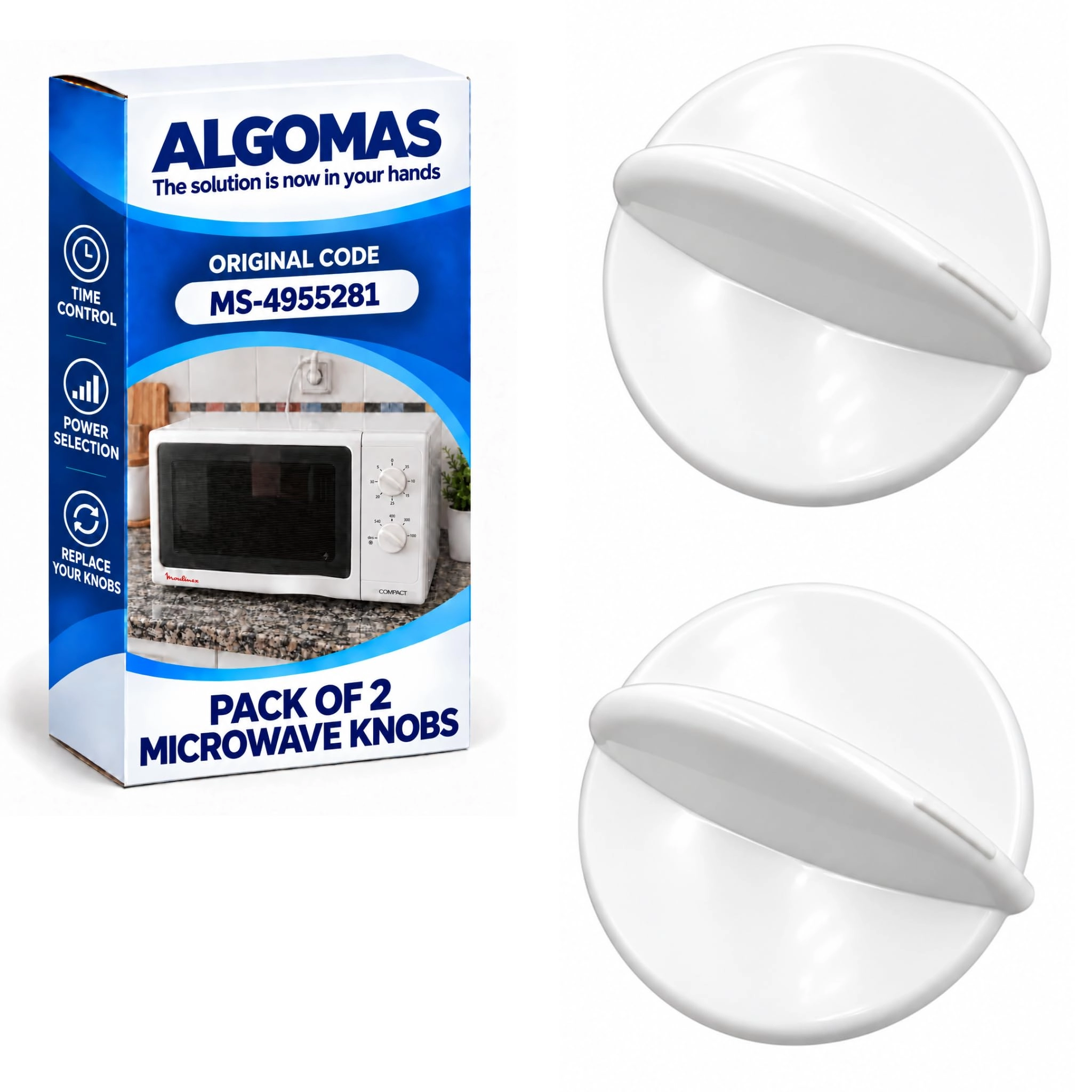 ALGOMAS Universal Microwave Controls - Compatible with Moulinex and Whirlpool Analog Control Economy Pack