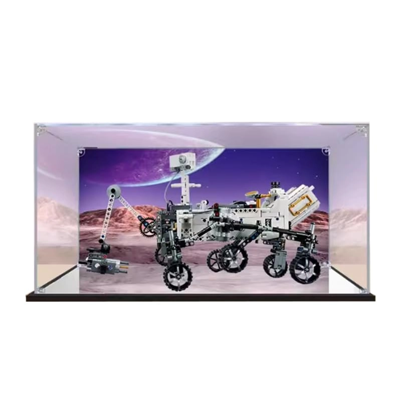 HCAEIOFJ Clear Acrylic Display Case - NASA Mars Rover Perseverance Lego Technic